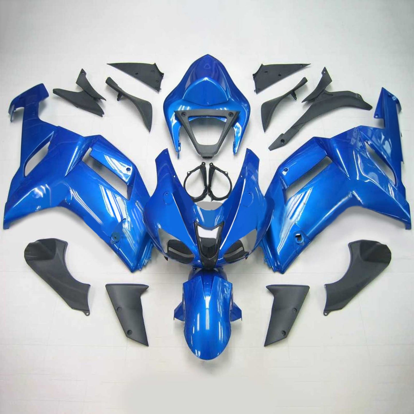Amotopart Kawasaki 2007-2008 ZX6R 636 Kit di travestimento blu