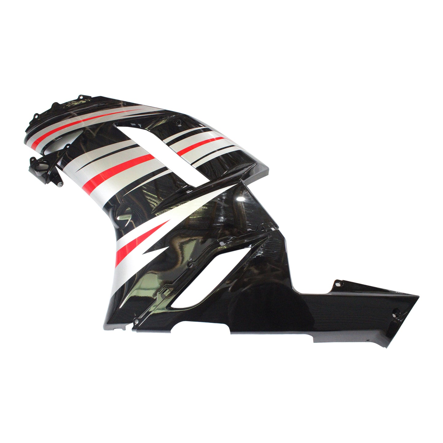 Amotopart Kawasaki 2007-2008 ZX6R 636 Kit di paura rossa a taglio nero