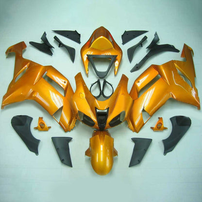 Amotopart Kawasaki 2007-2008 ZX6R 636 Orange con kit di vendita logo nero