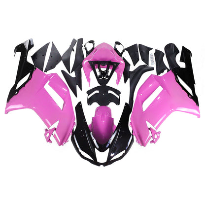 Amotopart Kawasaki 2007-2008 ZX6R 636 kit di carenatura rosa nera