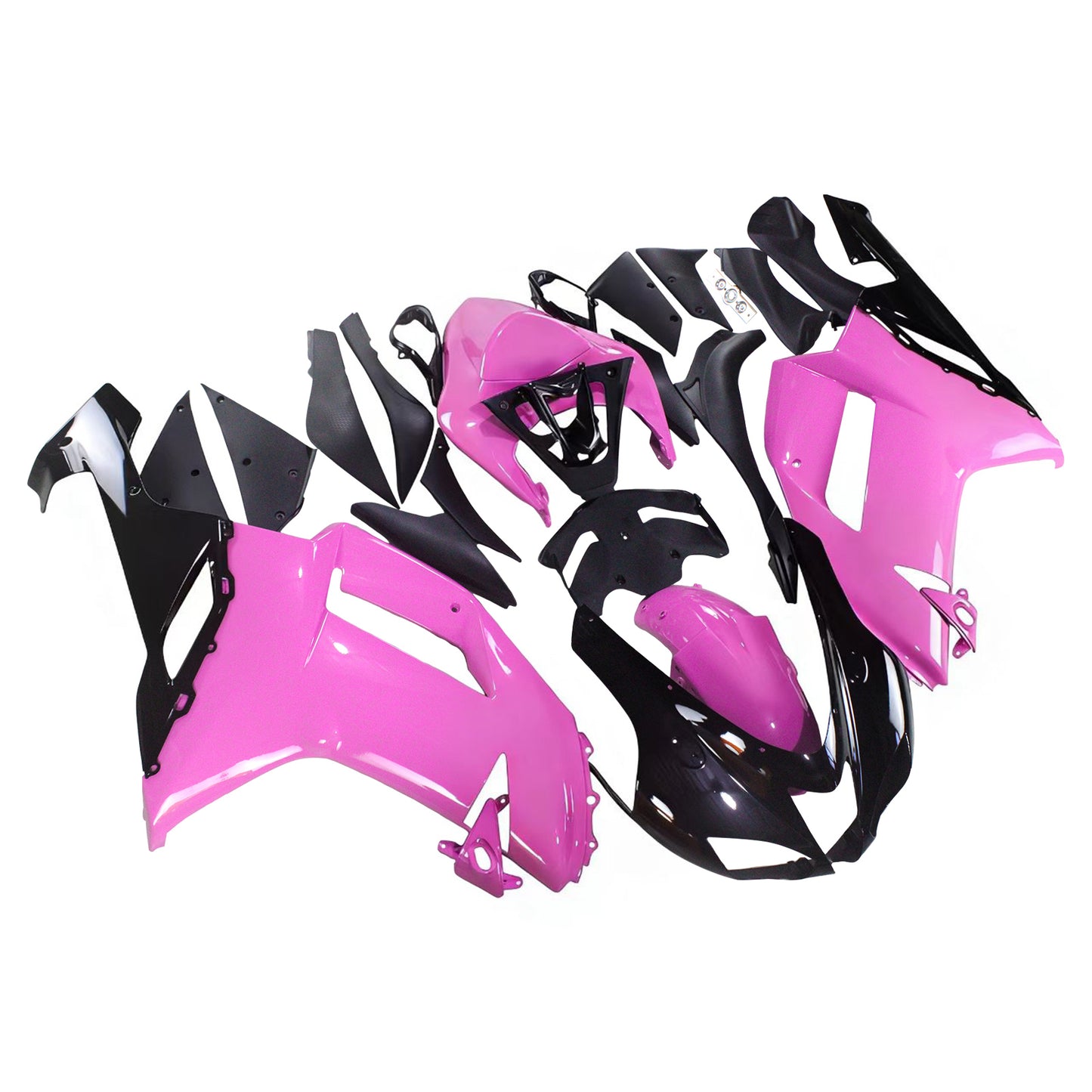 Amotopart Kawasaki 2007-2008 ZX6R 636 kit di carenatura rosa nera