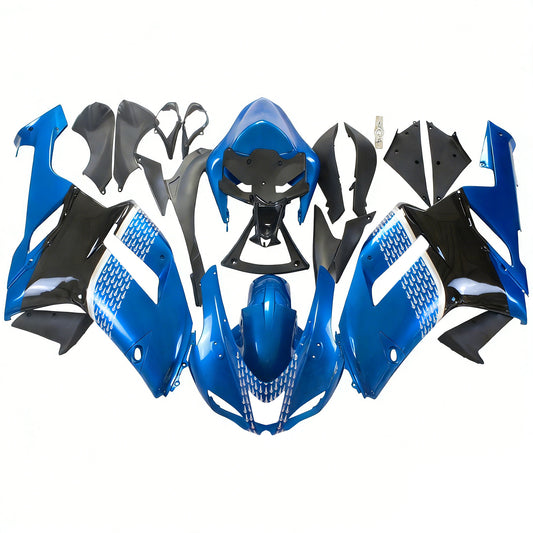 Amotopart Kawasaki 2007-2008 ZX6R 636 Kit di trigger blu nero