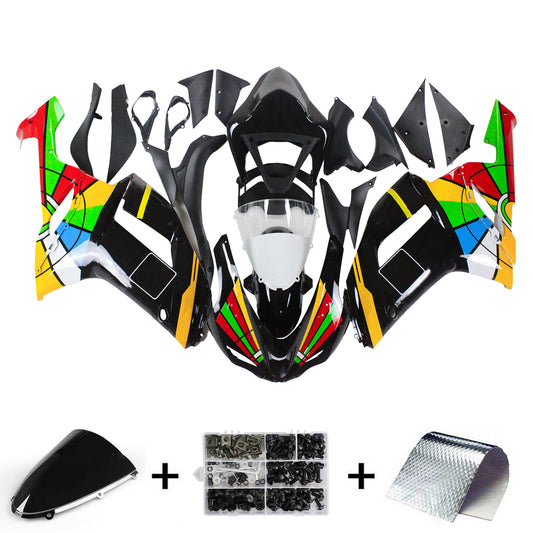 Amotopart Kawasaki 2007-2008 ZX6R 636 Kit di rivestimento colorato