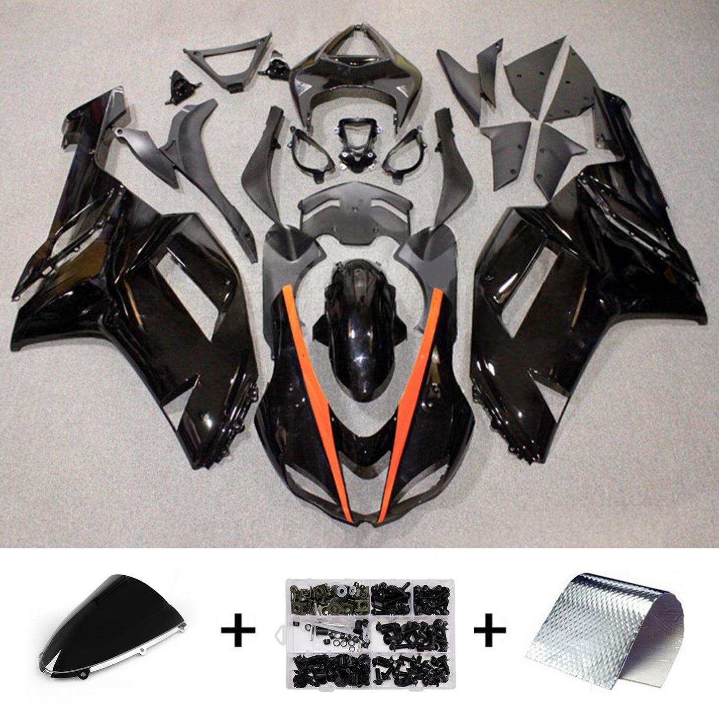 Kit carenatura iniezione in plastica ABS adatto per Kawasaki ZX6R 636 2007-2008