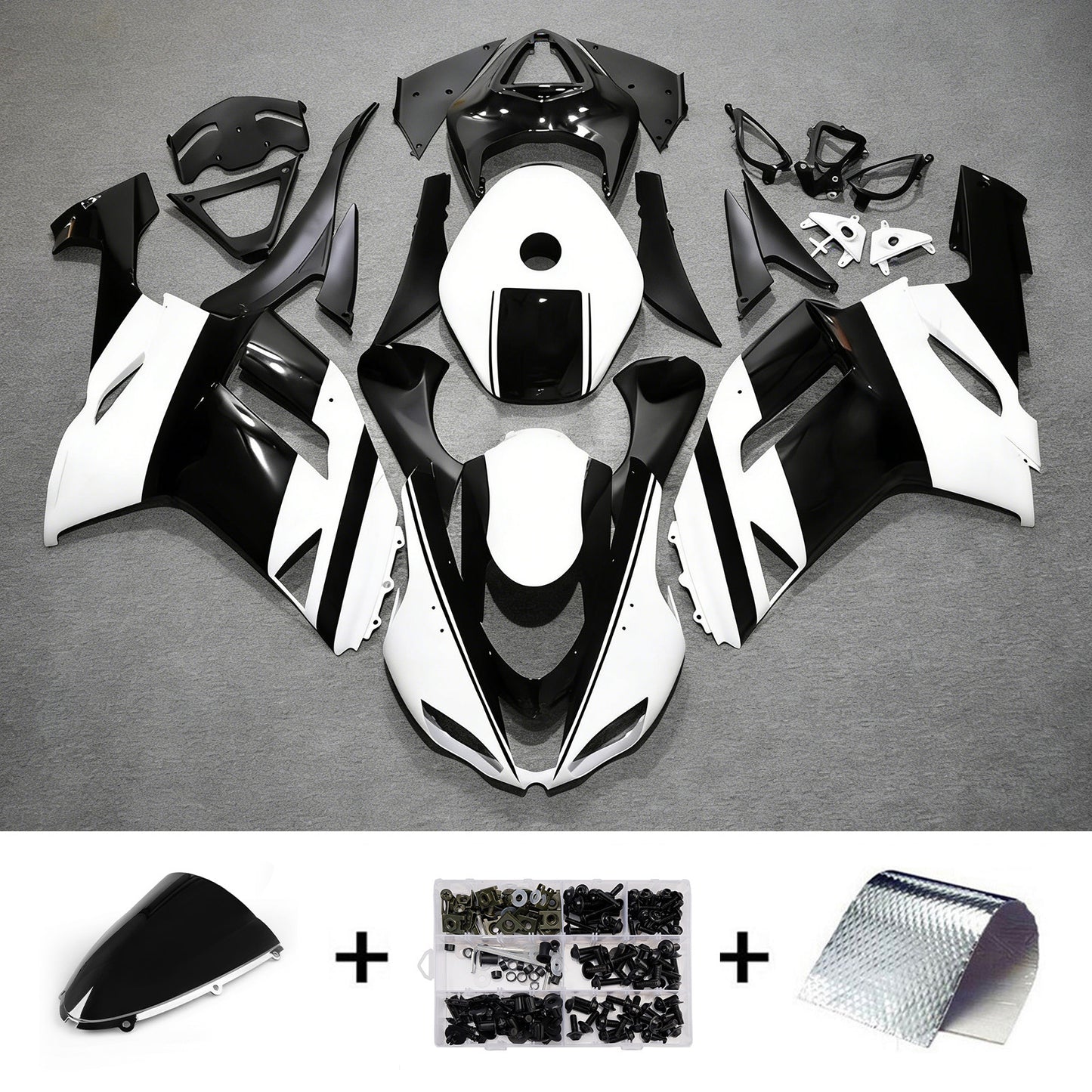 Kit carenatura iniezione in plastica ABS adatto per Kawasaki ZX6R 636 2007-2008