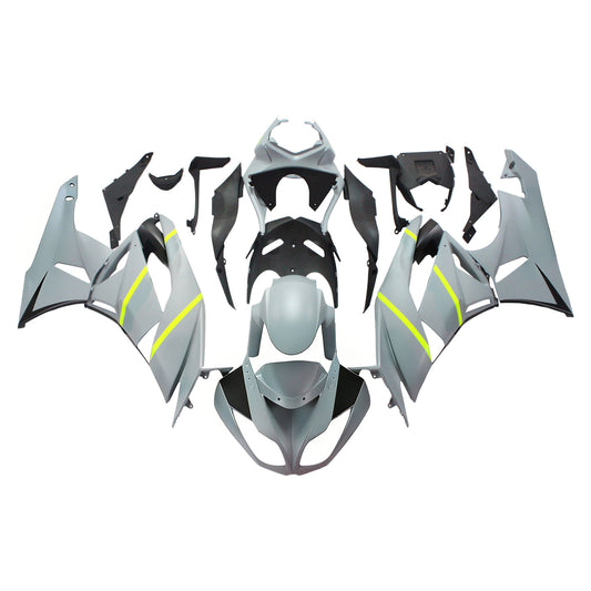 Amotopart Kawasaki 2009-2012 ZX6R 636 Kit di rivestimento giallo grigio