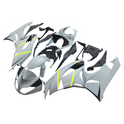Amotopart Kawasaki 2009-2012 ZX6R 636 Kit di rivestimento giallo grigio
