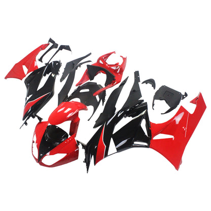 Amotopart Kawasaki 2009-2012 ZX6R 636 ROSSO MISCINA BLACO KIT BLACO