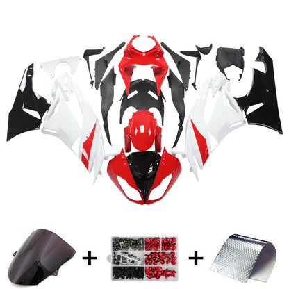 Amotopart Kawasaki 2009-2012 ZX6R 636 KIT BIANCA NERO ROSSO