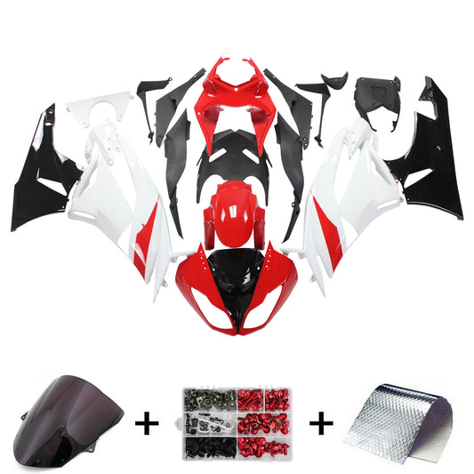 Amotopart Kawasaki 2009-2012 ZX6R 636 KIT BIANCA NERO ROSSO