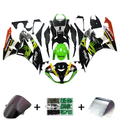 Amotopart Kawasaki 2009-2012 ZX6R 636 Kit di rivestimento artiglio verde nero