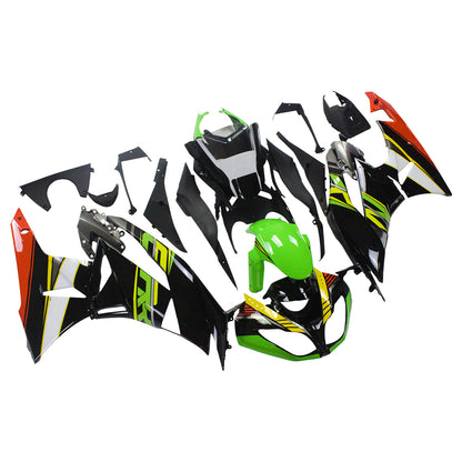 Amotopart Kawasaki 2009-2012 ZX6R 636 Kit di rivestimento artiglio verde nero
