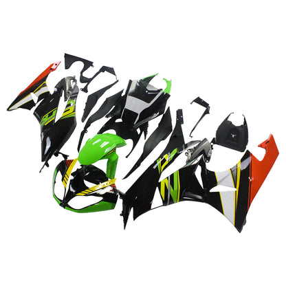 Amotopart Kawasaki 2009-2012 ZX6R 636 Kit di rivestimento artiglio verde nero