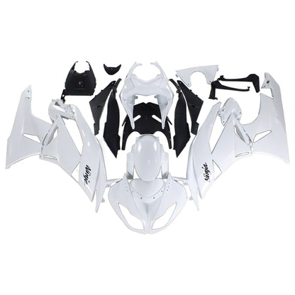 Amotopart Kawasaki 2009-2012 ZX6R 636 Kit di paura nero bianco