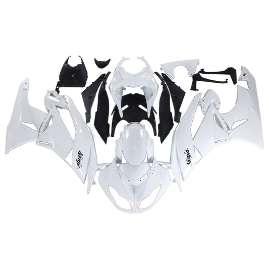 Amotopart Kawasaki 2009-2012 ZX6R 636 Kit di paura nero bianco