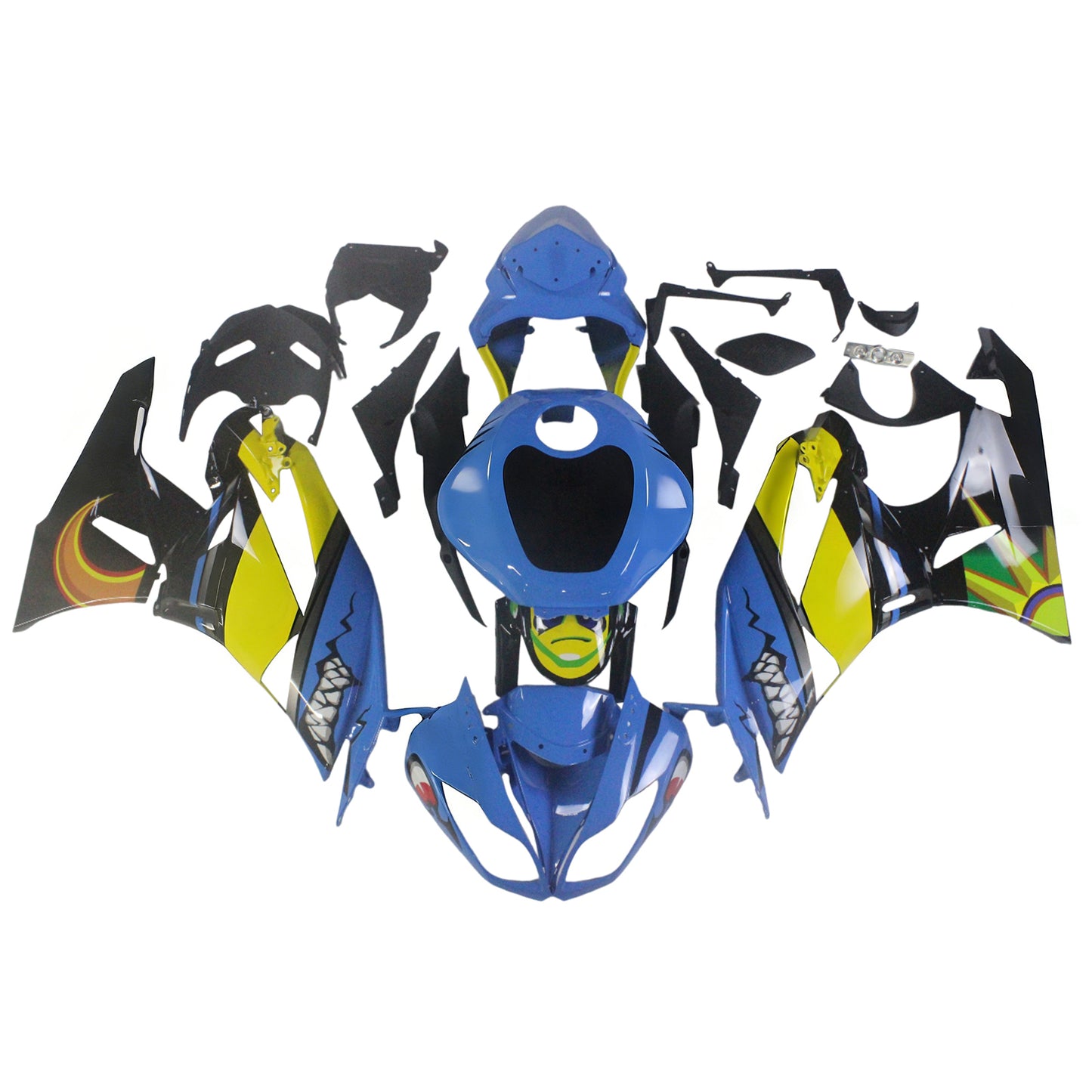 Kit carena iniezione carrozzeria in plastica ABS adatta per Kawasaki ZX6R 636 2009-2012