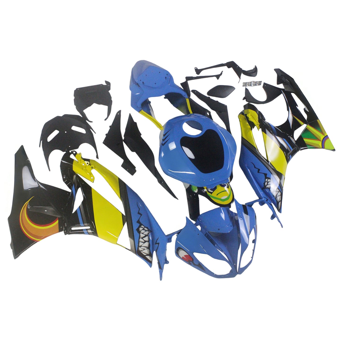 Kit carena iniezione carrozzeria in plastica ABS adatta per Kawasaki ZX6R 636 2009-2012