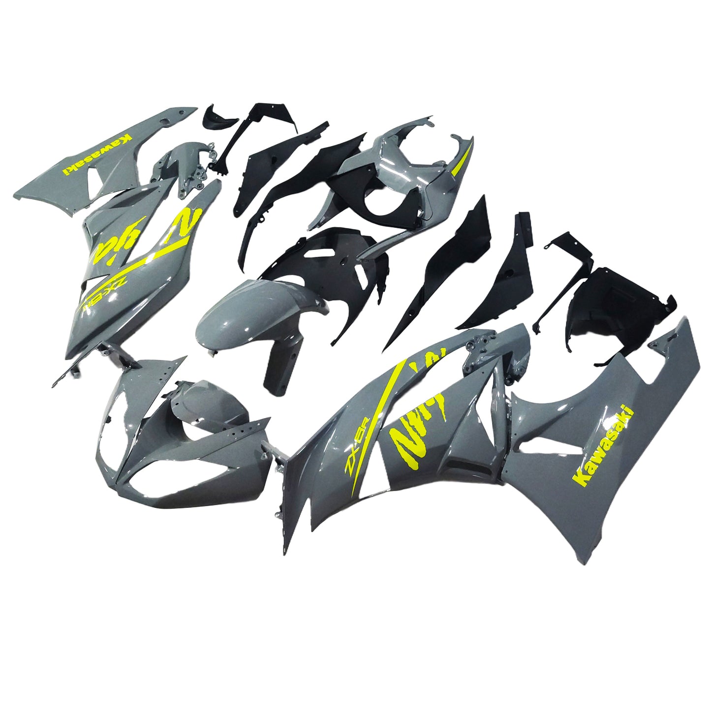 Amotopart Kawasaki ZX6R 636 2009-2012 Kit carena Carrozzeria Plastica ABS