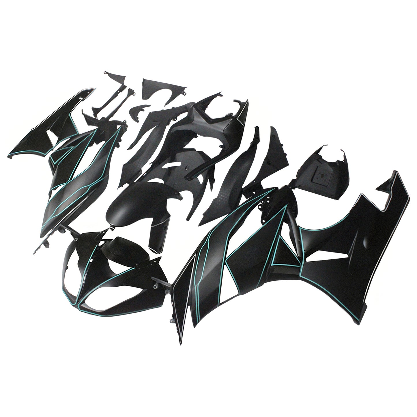Amotopart Kawasaki ZX6R 636 2009-2012 Kit carena Carrozzeria Plastica ABS