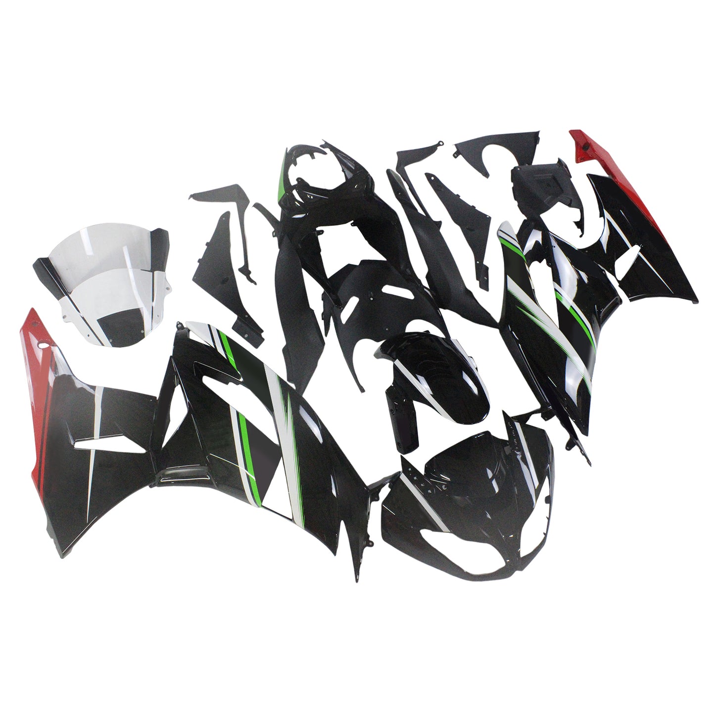 Amotopart Kawasaki ZX6R 636 2009-2012 Kit carena Carrozzeria Plastica ABS