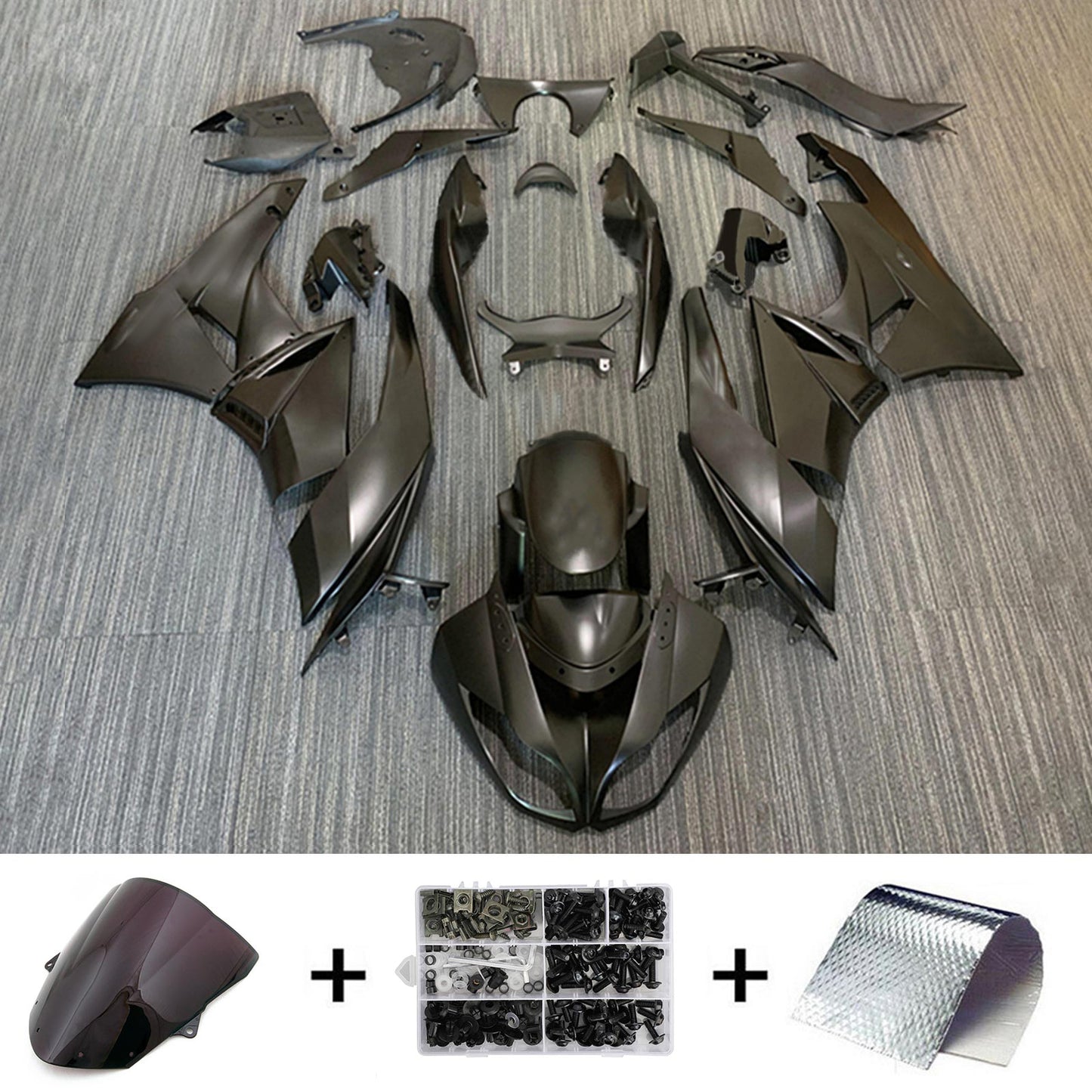 Amotopart Kawasaki ZX6R 636 2009-2012 Kit carena Carrozzeria Plastica ABS
