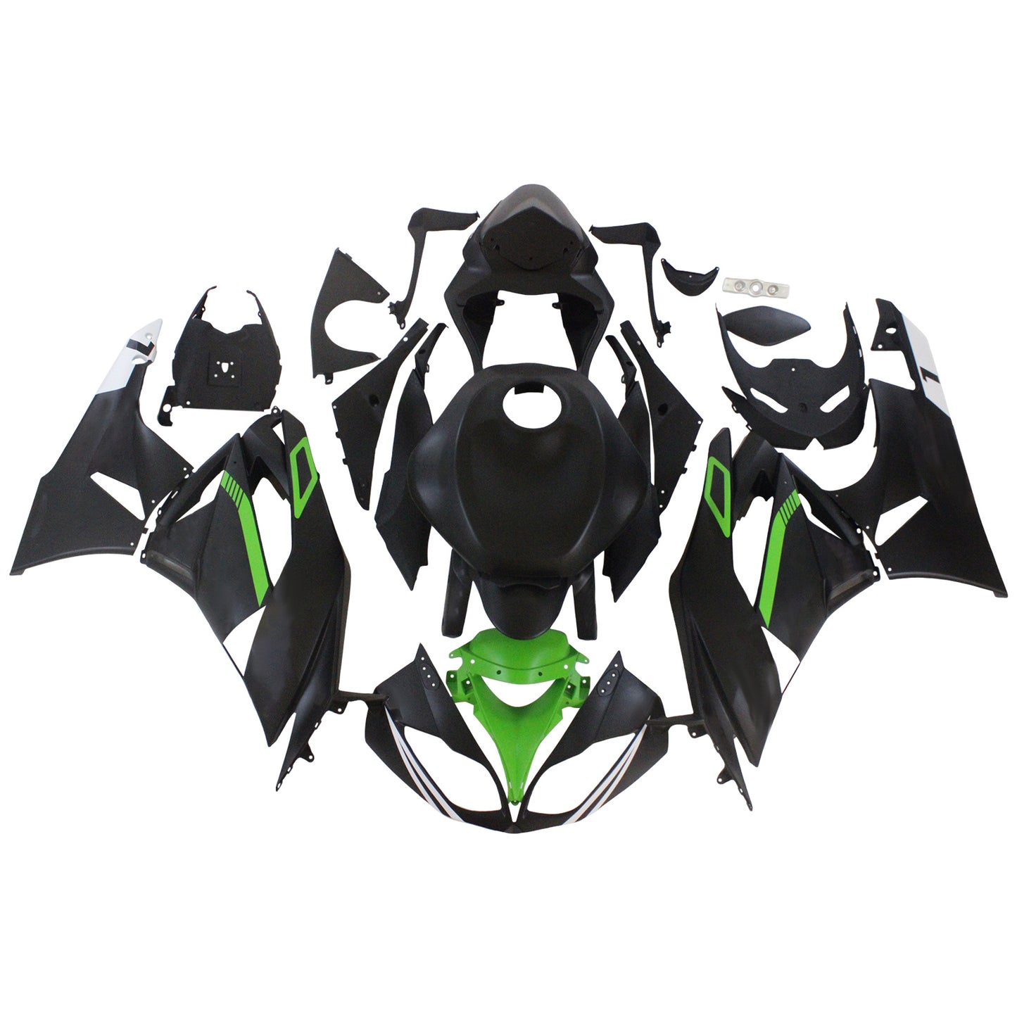 Amotopart Kawasaki ZX6R 636 2009-2012 Kit carena Carrozzeria Plastica ABS