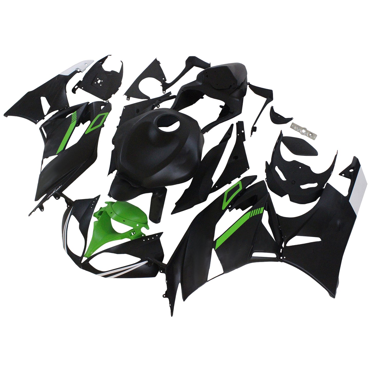 Amotopart Kawasaki ZX6R 636 2009-2012 Kit carena Carrozzeria Plastica ABS