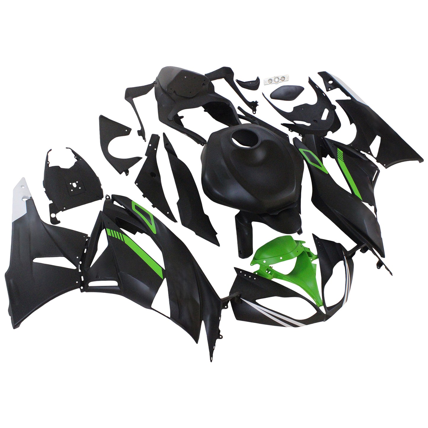 Amotopart Kawasaki ZX6R 636 2009-2012 Kit carena Carrozzeria Plastica ABS