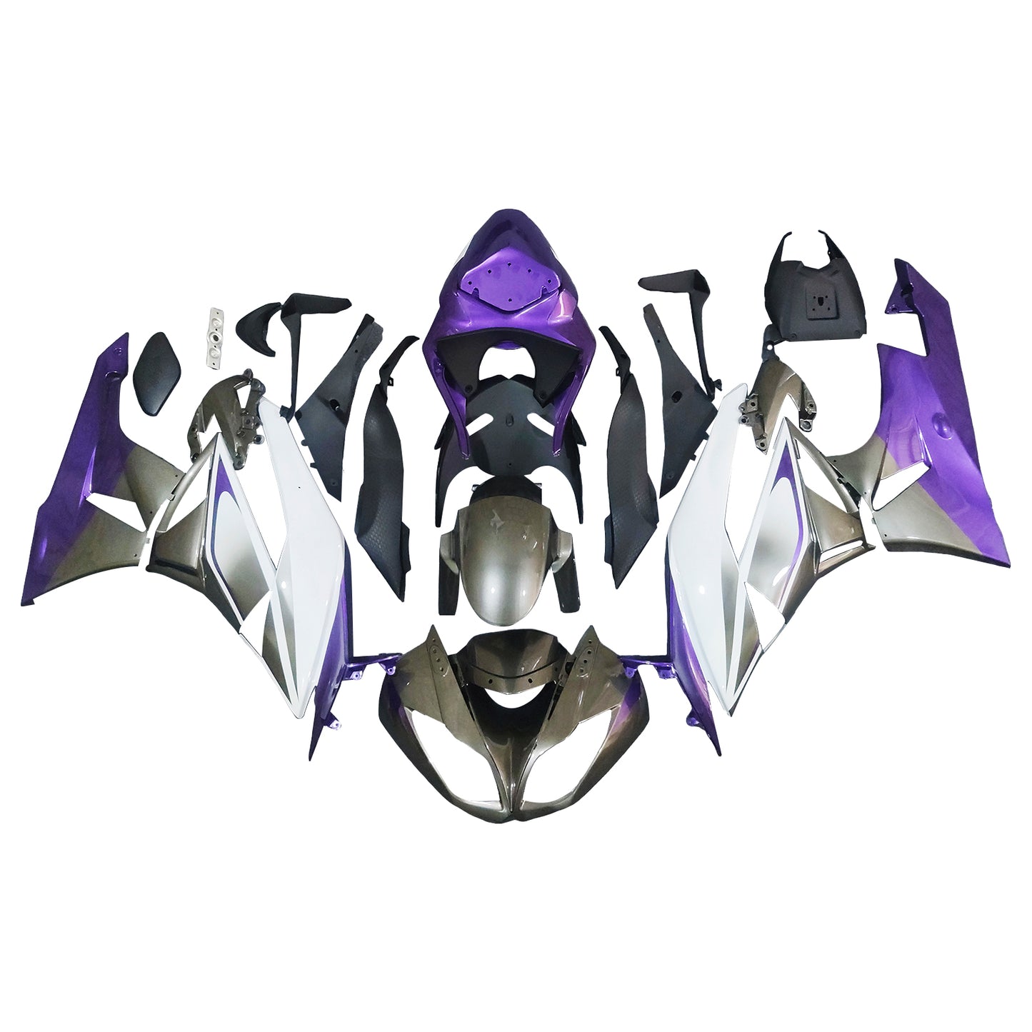 Amotopart Kawasaki ZX6R 636 2009-2012 Kit carena Carrozzeria Plastica ABS