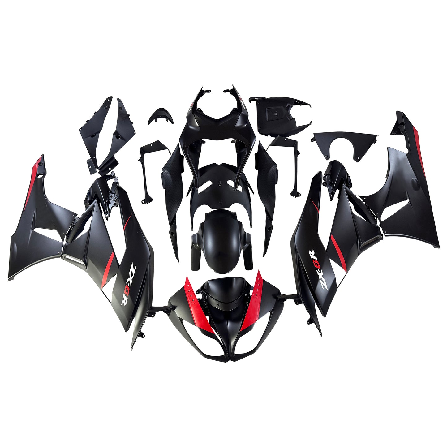 Kit carenatura iniezione in plastica ABS adatto per Kawasaki ZX6R 636 2009-2012