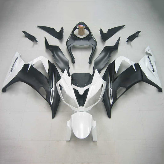 Amotopart 2013-2018 Kawasaki ZX6R Cladding White & Black Kit