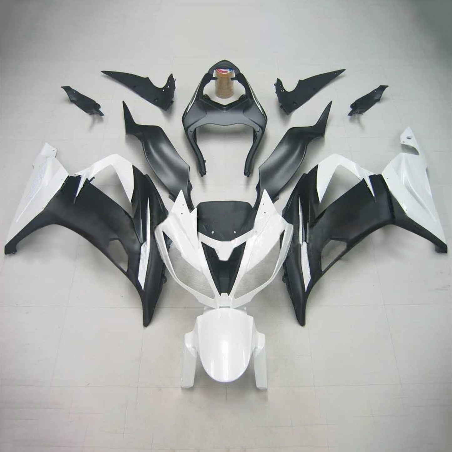 Carene 2013-2018 Plastiche Kawasaki ZX6R 636 White Ninja Racing Generic