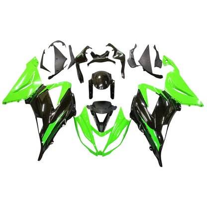 Carene 2013-2018 Plastiche Kawasaki ZX6R 636 Verde Nero Ninja Racing Generic