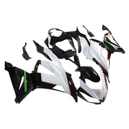 Amotopart Kawasaki 2013-2018 ZX6R 636 Kit di paura bianca nera