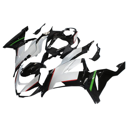 Amotopart Kawasaki 2013-2018 ZX6R 636 Kit di paura bianca nera
