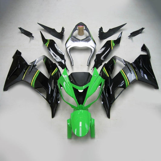 Amotopart Kawasaki 2013-2018 ZX6R 636 Kit di rivestimento nero verde