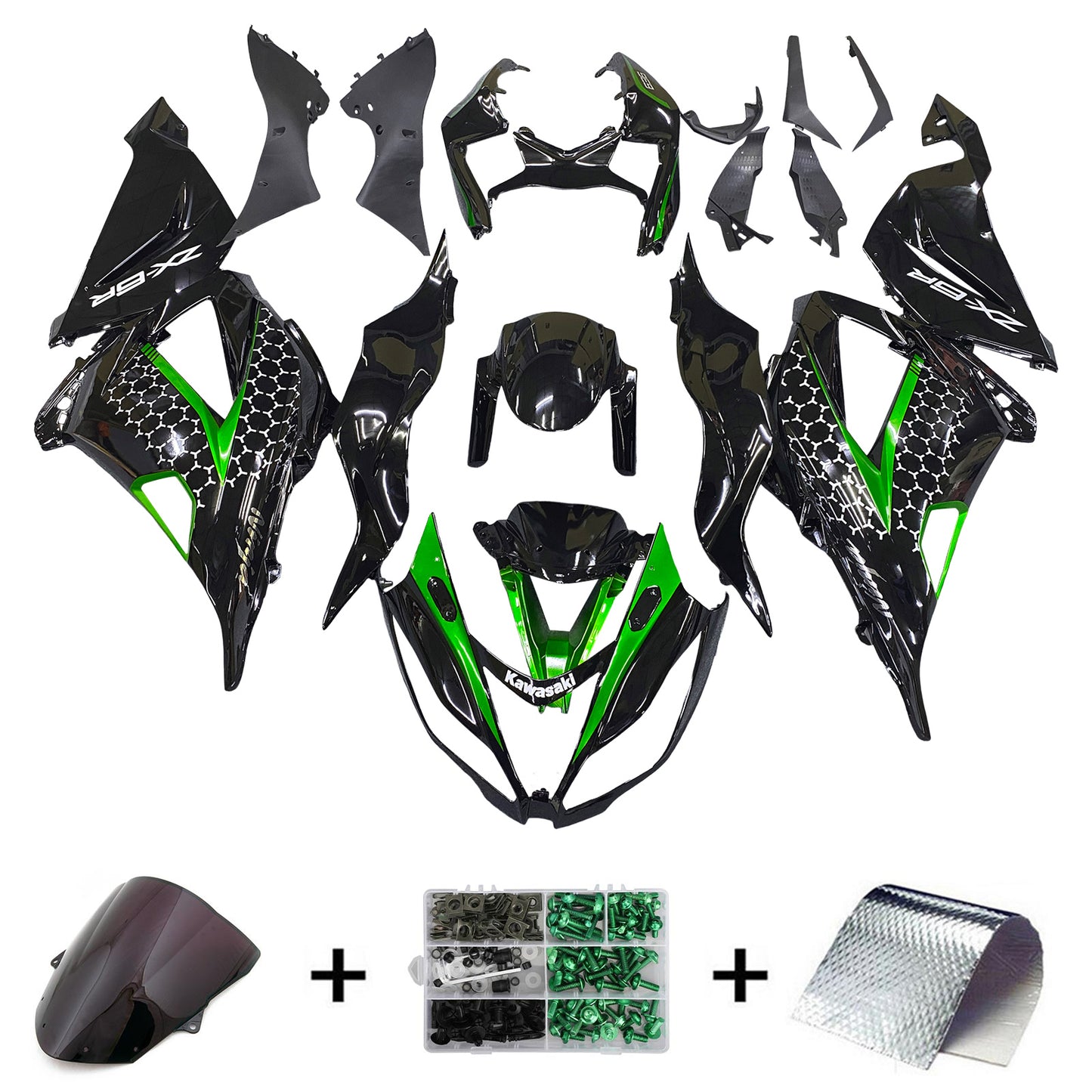 Amotopart Kit Carena Kawasaki ZX6R 636 2013-2018 Carrozzeria Plastica ABS