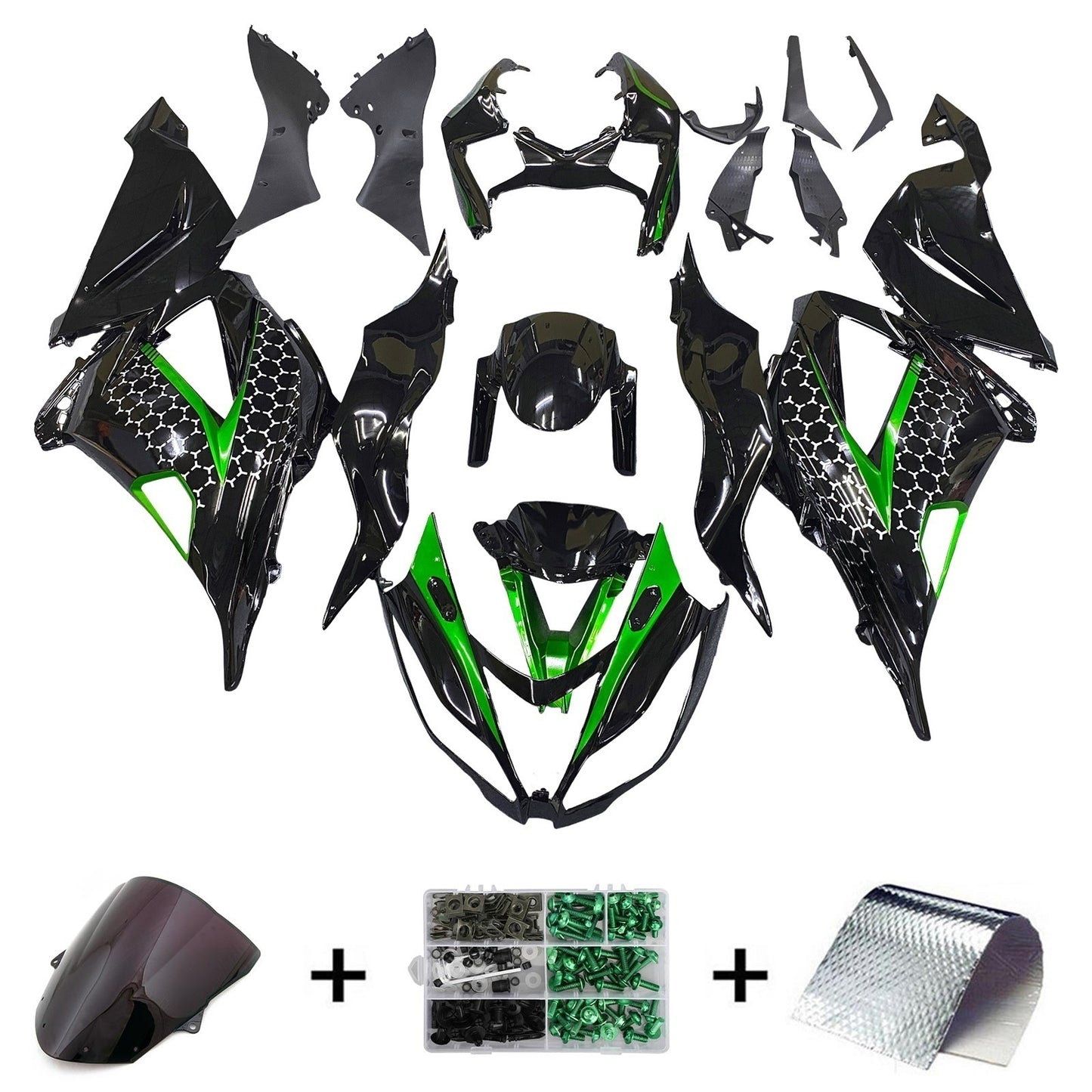 Amotopart Kit Carena Kawasaki ZX6R 636 2013-2018 Carrozzeria Plastica ABS