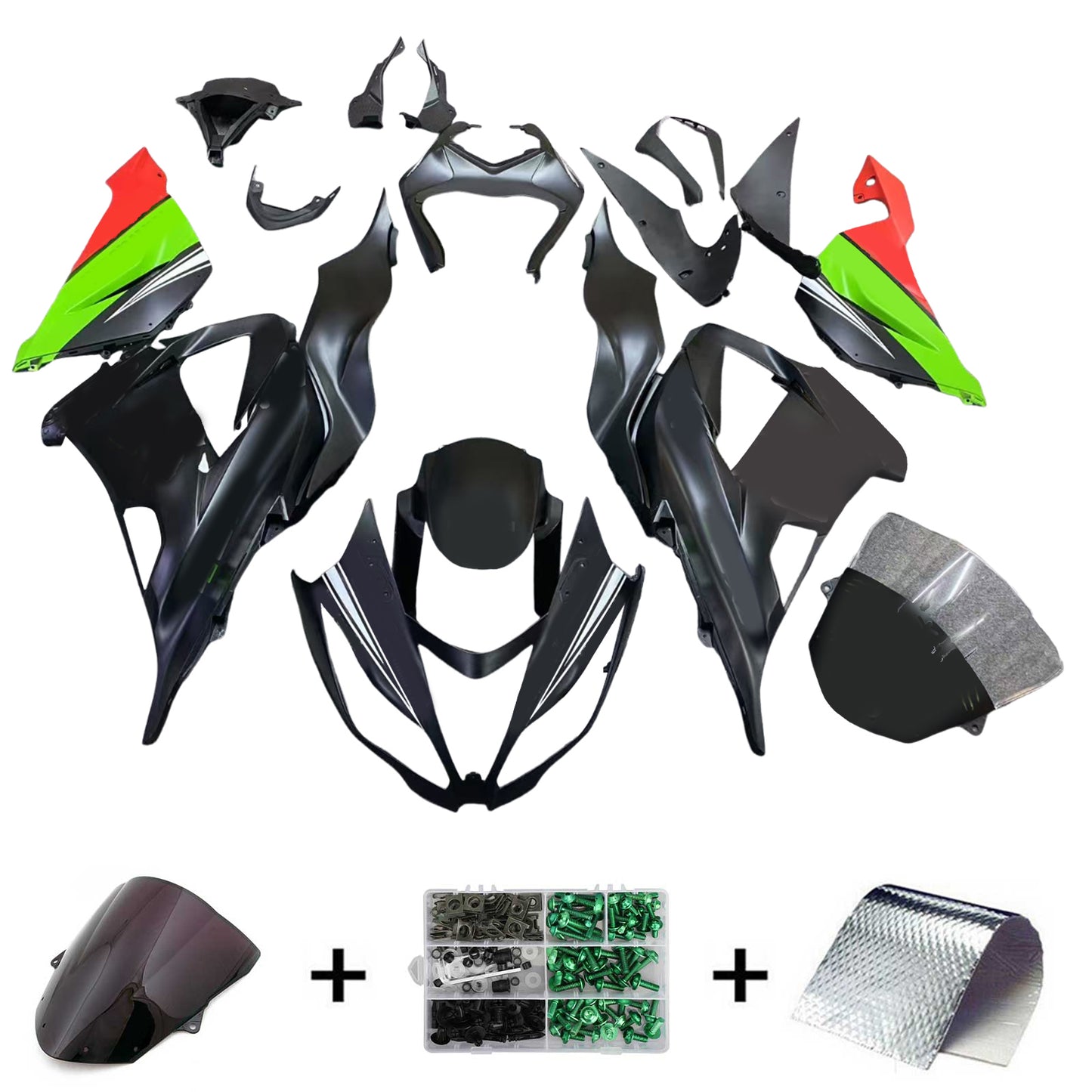 Amotopart Kit Carena Kawasaki ZX6R 636 2013-2018 Carrozzeria Plastica ABS