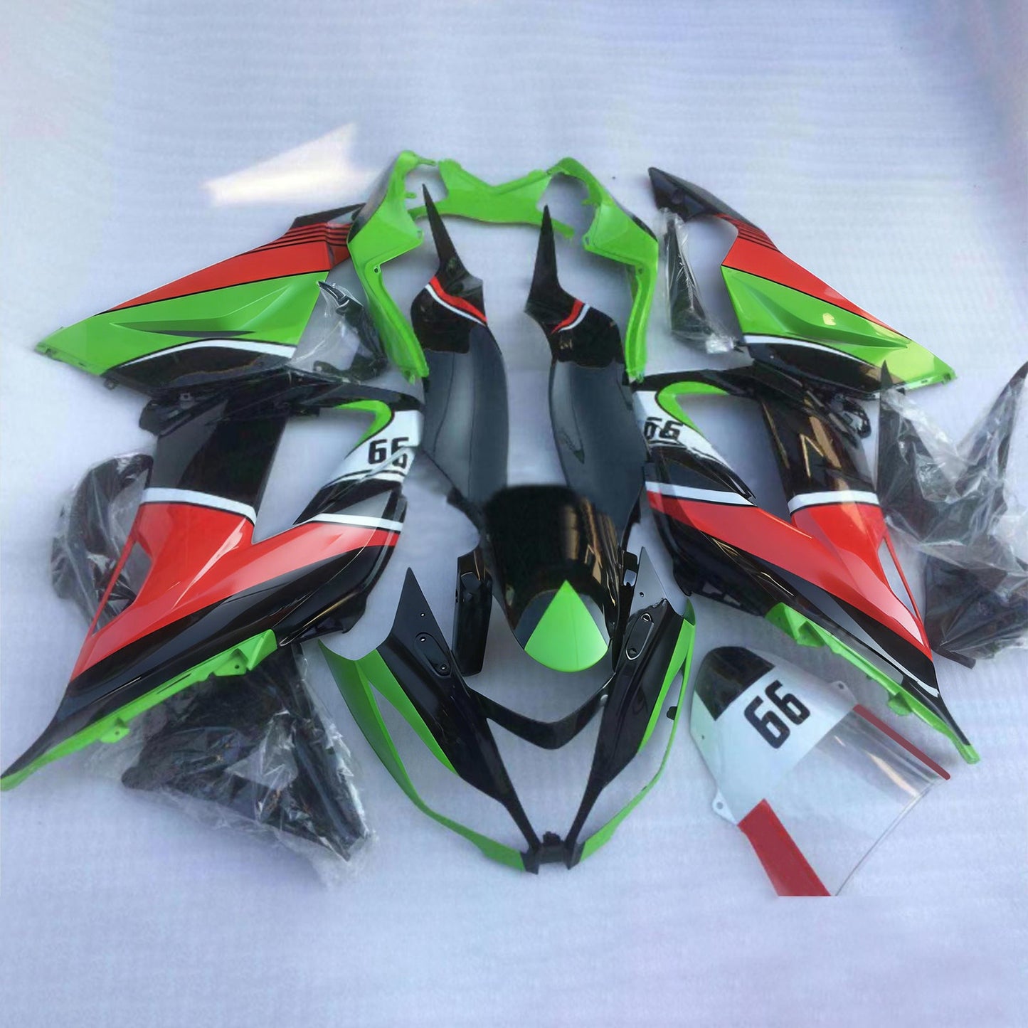 Amotopart Kit Carena Kawasaki ZX6R 636 2013-2018 Carrozzeria Plastica ABS