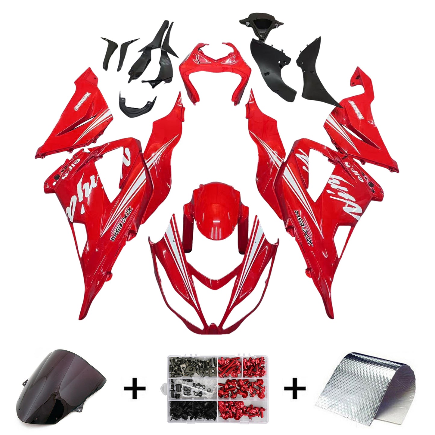 2013-2018 Kawasaki ZX6R 636 Kit carena iniezione Carrozzeria Plastica ABS