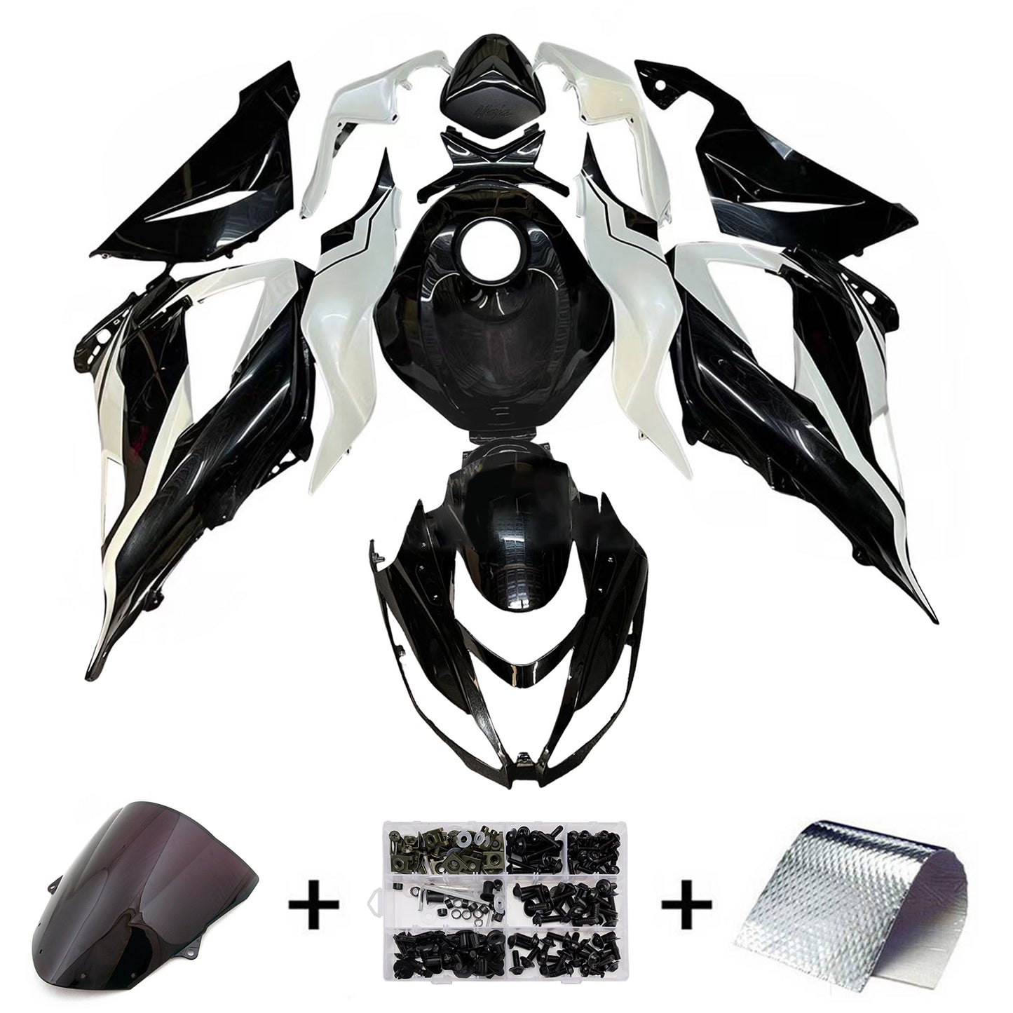 Kit carenatura iniezione in plastica ABS adatto per Kawasaki ZX6R 636 2013-2018