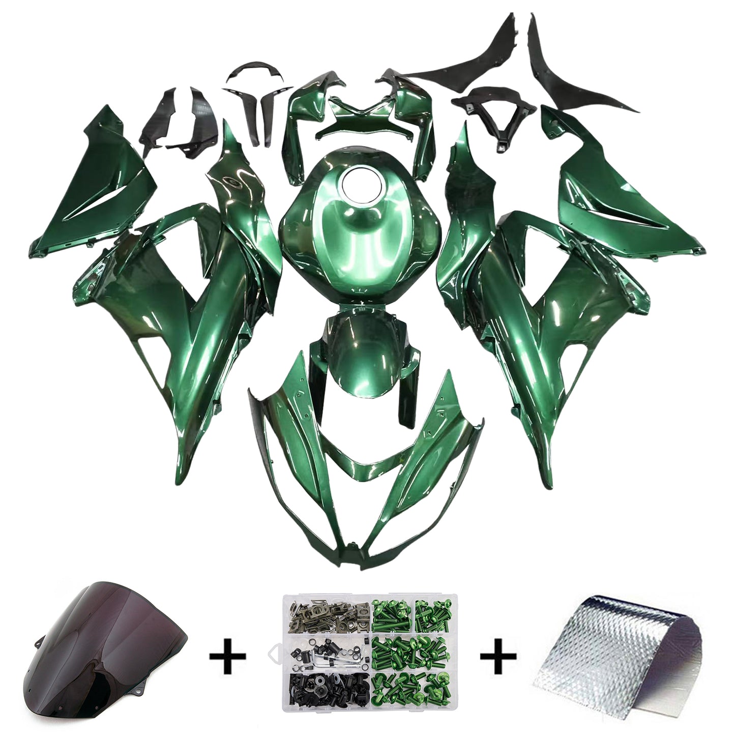 Kit carenatura iniezione in plastica ABS adatto per Kawasaki ZX6R 636 2013-2018