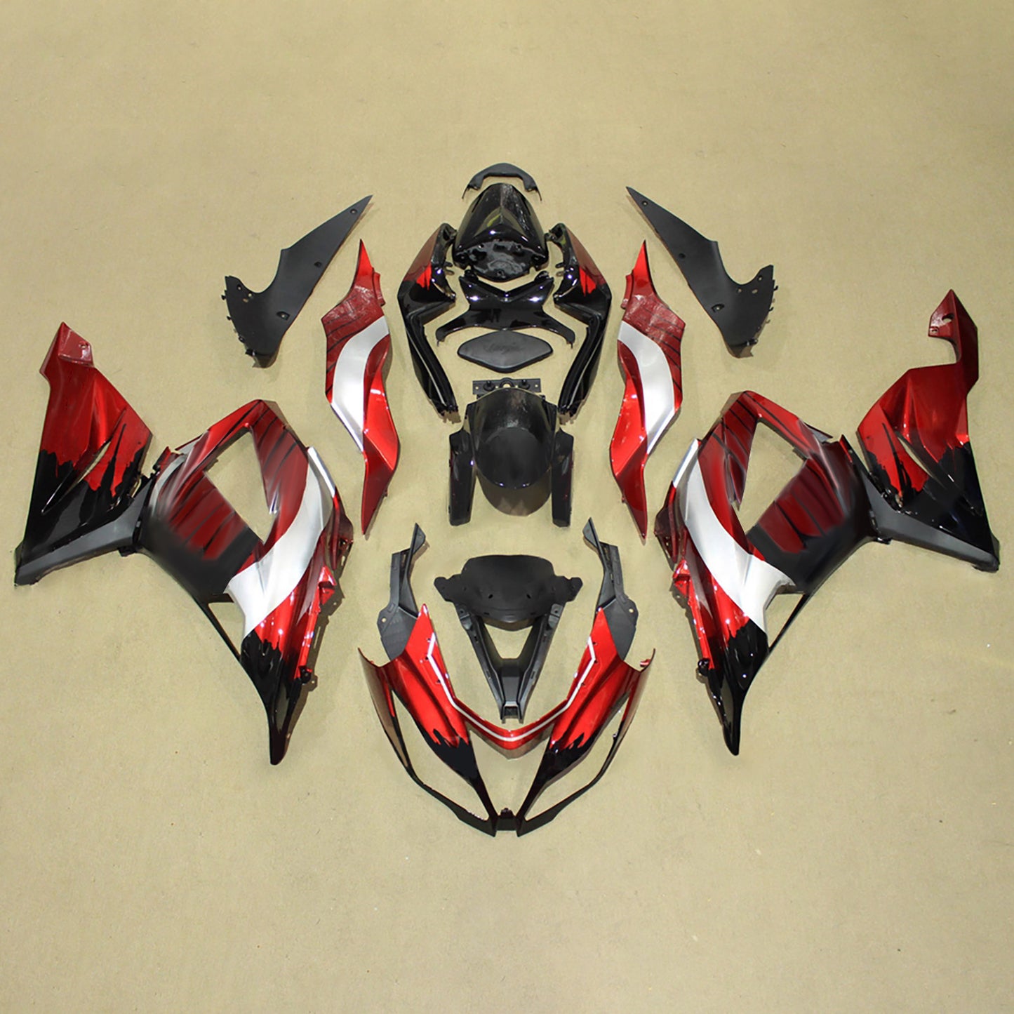 Kit carenatura iniezione in plastica ABS adatto per Kawasaki ZX6R 636 2013-2018