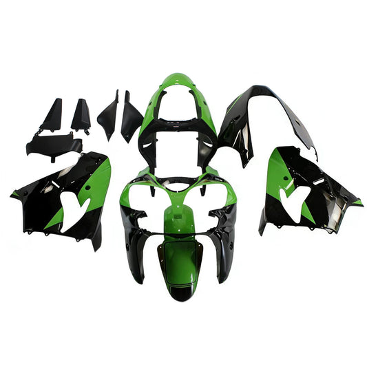 Amotopart Kawasaki ZX9R 2000-2001 Kit di paura nero verde