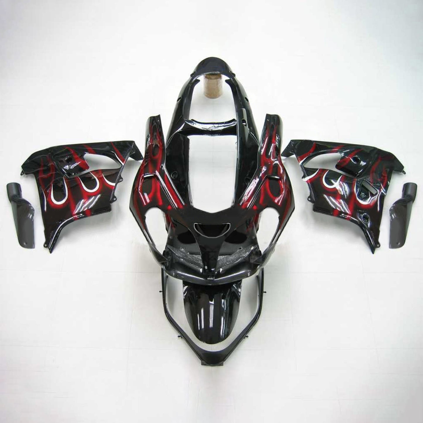 Amotopart Kawasaki ZX9R 2000-2001 kit di rivestimento rosso nero