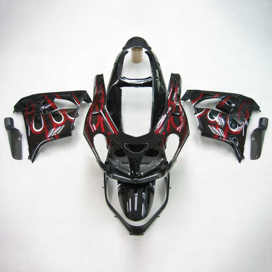 Amotopart Kawasaki ZX9R 2000-2001 kit di rivestimento rosso nero