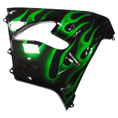 Amotopart Kawasaki ZX9R 2000-2001 kit di rivestimento verde nero