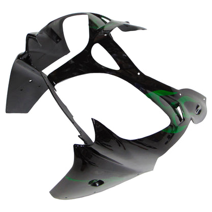 Amotopart Kawasaki ZX9R 2000-2001 kit di rivestimento verde nero