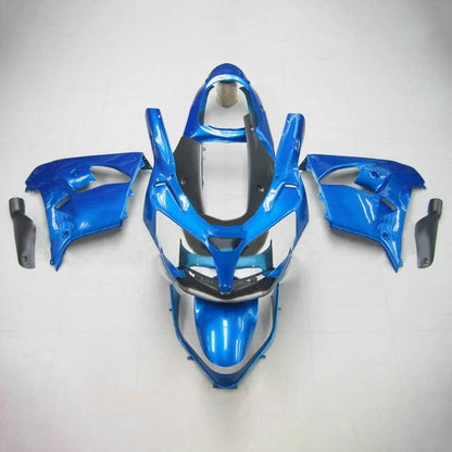 Amotopart Kawasaki ZX9R 2000-2001 kit di carenatura azzurro lucido